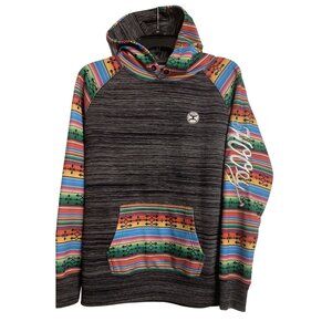 Hooey M Aztec Southwestern Embroidered Hoodie Striped Western